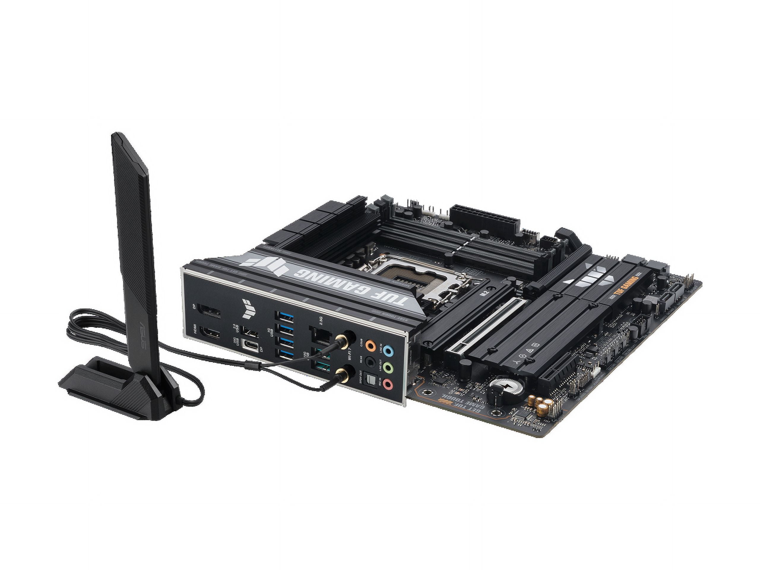 ASUS TUF GAMING B860M-PLUS WIFI B860 LGA 1851 mATX motherboard, Intel Core Ultra Series 2 Ready, AI PC, 12+1+2+1 80A stages, DDR5 ,PCIe 5.0, 3x M.2, Wi-Fi 7,  2.5G LAN, HDMI, USB 20Gbps Type-C