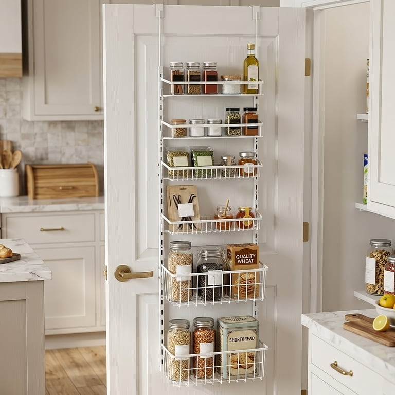 Mainstays Powder Coated Metal Over the Door Rack Organizer, 6 Tier