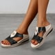thumbnail image 5 of Sandalias de boca de pez de fondo grueso para mujer Sandalias de cuero floral de metal Wmkox8yii ytu5835, 5 of 9