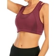 thumbnail image 4 of FUTATA Women's Back Cross Design Sports Bra Support Bounce Control Gym Workout High Impact Wireless Mesh Yoga Bra Jogging Running Bra, 4 of 8