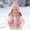 Pink, variant on 3 Pcs Kids Winter Hat Scarf Gloves Set Knit Pompom Beanie with Earmuffs Double Layer Scarf Touchscreen Gloves Toddler Thick Thermal Sets Hot Pink 2-10 Years