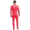 thumbnail image 3 of YONGHS Mens Spandex Open Face Zentai Suit Costume Back Zipper Unitard Full Cover Jumpsuit Bodysuit Red 180, 3 of 7