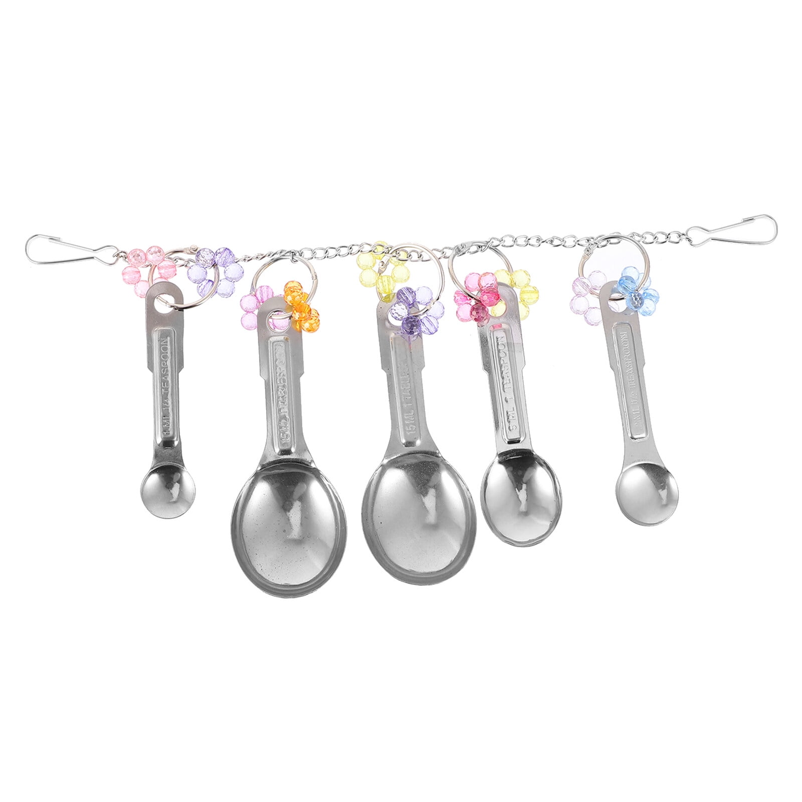 OATIPHO Plated Silver Parrot Rope Swing with Stainless Steel Spoon for Pet Bird Cage Accessory