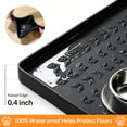 thumbnail image 4 of OTHER LOVE 28"x20" Silicone Pet Food Mat, Waterproof Non-Slip Dog Cat Bowl Mat with Raised Edge, Black, 4 of 8