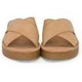 thumbnail image 5 of Jtelle Lucy Women's Crisscross Slip-On Fashion Platform Sandals, Open Toe Comfort, Beige, Size 9, 5 of 5