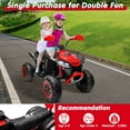 thumbnail image 4 of Joyracer 4WD 24V 2-Seater Kids Ride on Toy, 4×200W Motors, 9AH Battery Powered Electric 4-Wheeler ATV w/ Kneepads, Music, Red, 4 of 9
