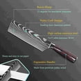 thumbnail image 6 of 7 inch butcher knife Forged high carbon German HC steel Stainless steel vegetable kitchen knife for home and kitchen with ergonomic handle, 6 of 7