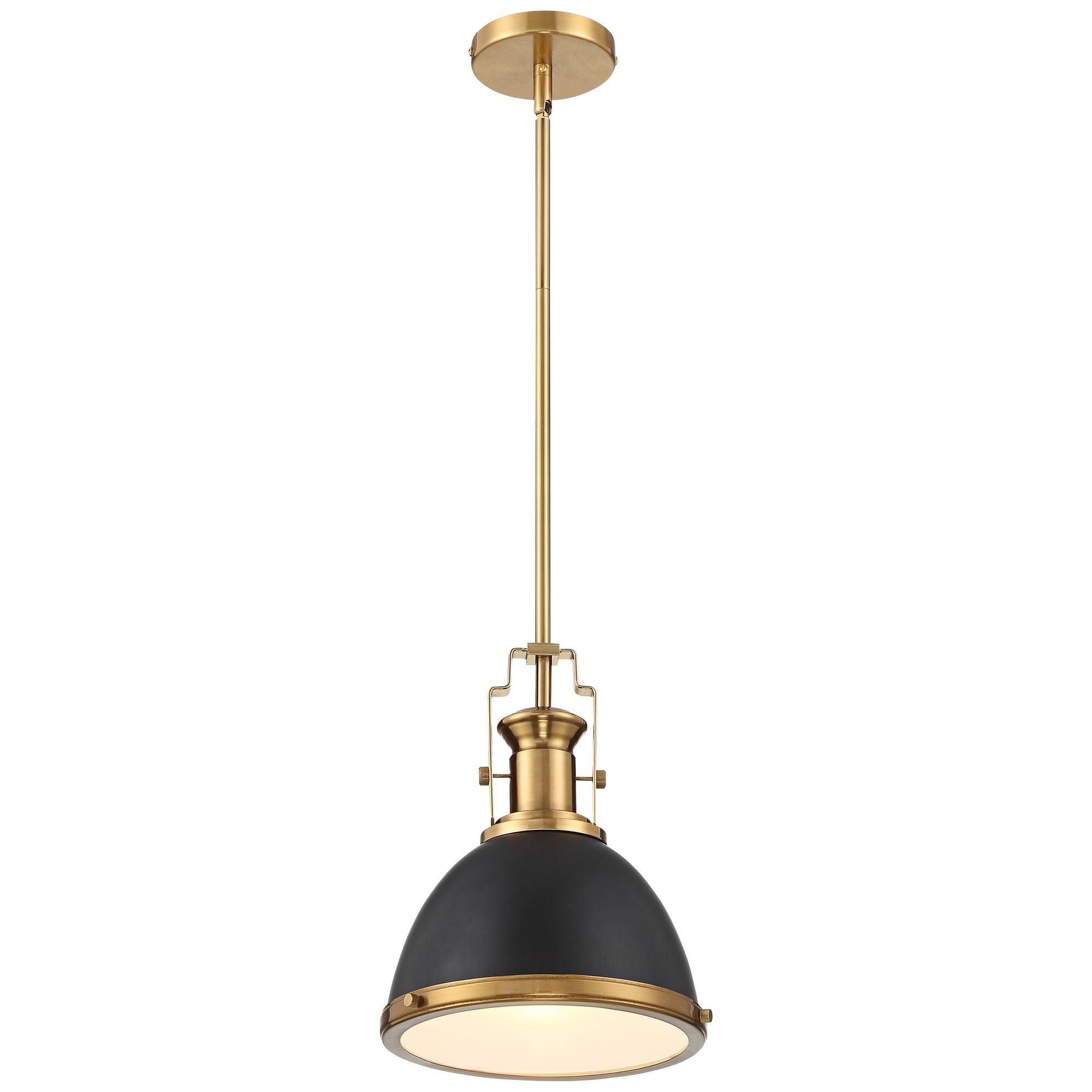 Possini Euro Design Black Burnished Brass Mini Pendant Light 9 3/4" Wide Modern Bowl Fixture for Kitchen Island Dining Room