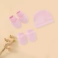 thumbnail image 4 of YAOBAMM Soft Newborn Hat Newborn Hat Set Knit Elastic Soft Warm Photography Props Infant Accessory Baby Bonnet Beanie, 4 of 5
