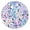 BOHO063, variant on 44in Round Tablecloth with Elastic Edge, Waterproof Fitted Table Cover for 36-44" Tables, Boho Theme Polyester Reusable Table Cloths Wipe Clean for Picnic, Dining, Outdoor Use and Party Decor