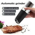 thumbnail image 2 of CAROOTU Gravity Electric Pepper Grinder Automatic Battery Powered Salt Mill Adjustable Coarseness with LED Light Kitchen Use, 2 of 6