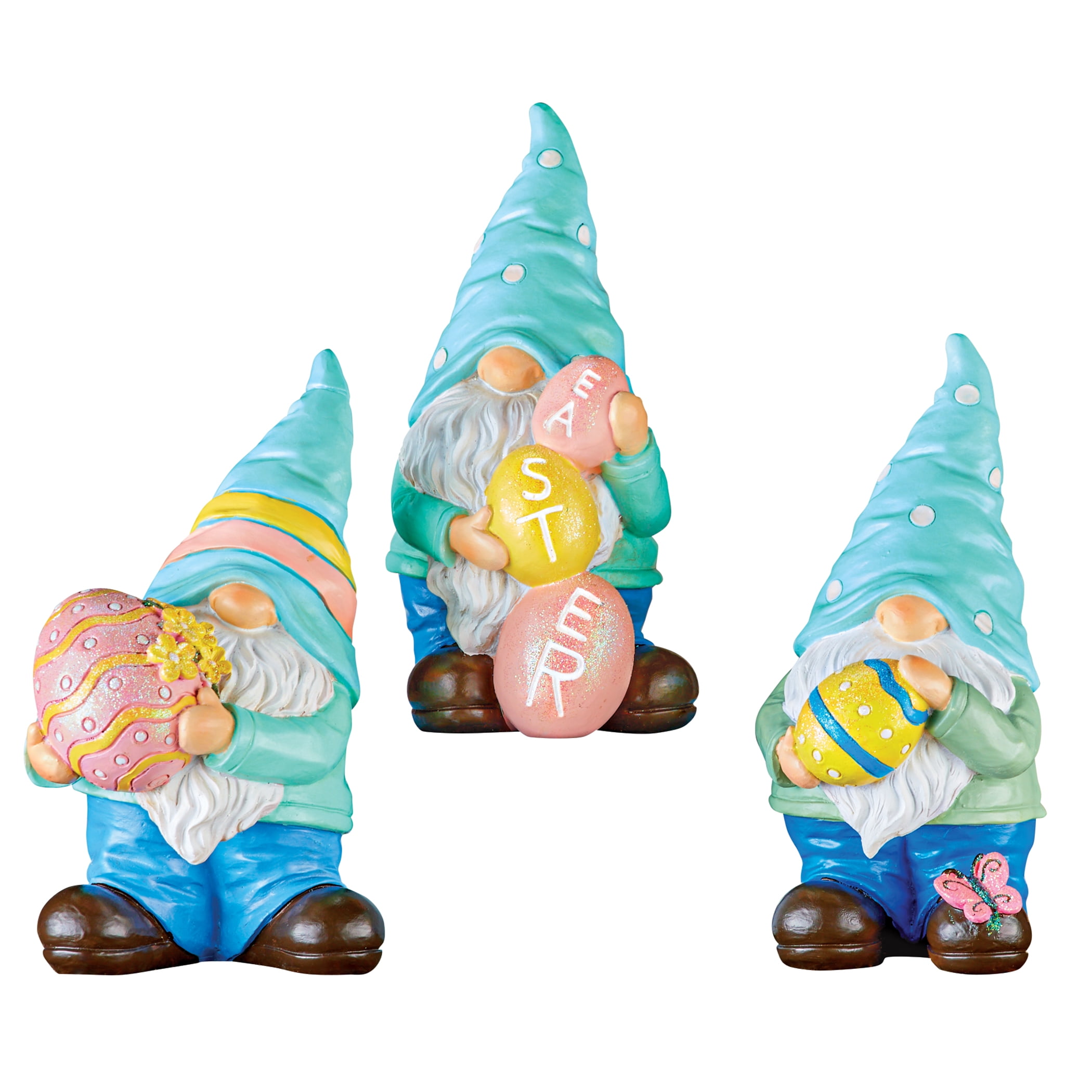 Fullfun® Steel Branch Gnomes Decoration Easter Decor Garden Tree Decoration Mini Garden Gnome Garden Yard Art Indoor Outdoor Ornament Easter Yard Signs Decorations Outdoor A