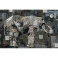 thumbnail image 3 of Wiley, Marta 24x17 Black Modern Framed Museum Art Print Titled - Elephant Collage Blue, 3 of 5