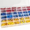 thumbnail image 2 of Multi-Size Cold Pressed Terminal Kit 280-1500pcs - Quick Connect Spade/Ring/Fork Connectors for 12-24V Wiring​, 2 of 8