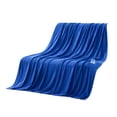 thumbnail image 2 of Silky Satin Cooling Blanket, Lightweight Breathable Summer Throw, Ultra-Thin No-Fill Bed Blanket for Sofa Nap Travel (Dark Blue), 2 of 6