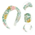 thumbnail image 3 of Unique Bargains 1 Pc Colorful Embroidered Headbands Pink Green, 3 of 6