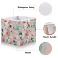 thumbnail image 3 of Foldable Fabric Storage Bin Home Cubes Clothing Organizer Bins Large Collapsible Box Basket for Home Organizer Coral Floral Print, 3 of 7