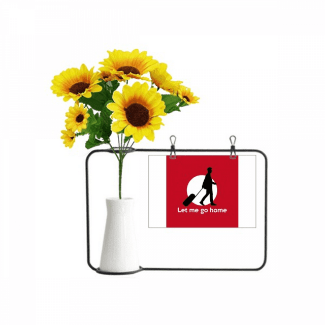 English Classic Emotional Lyrics Home Artificial Sunflower Vases Bottle Blessing Card