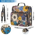 thumbnail image 2 of FORMRS Zipper Binder with Shoulder Strap 2-inch Ring 500 Sheet Capacity File Bag, Beige Flowers, 2 of 5