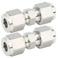 thumbnail image 2 of Stainless Steel Compression Fitting,2Pcs 316 Stainless Steel Stainless Steel Compression Tube Adapter Compression Tube Adapter Ultimate Reliability, 2 of 8