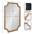 thumbnail image 3 of Kate and Laurel Hogan Modern Scalloped Wall Mirror, 24 x 36, Antique Gold, Decorative Traditional Glam Wall Décor with Soft Scallops and Stunning Finish, 3 of 8