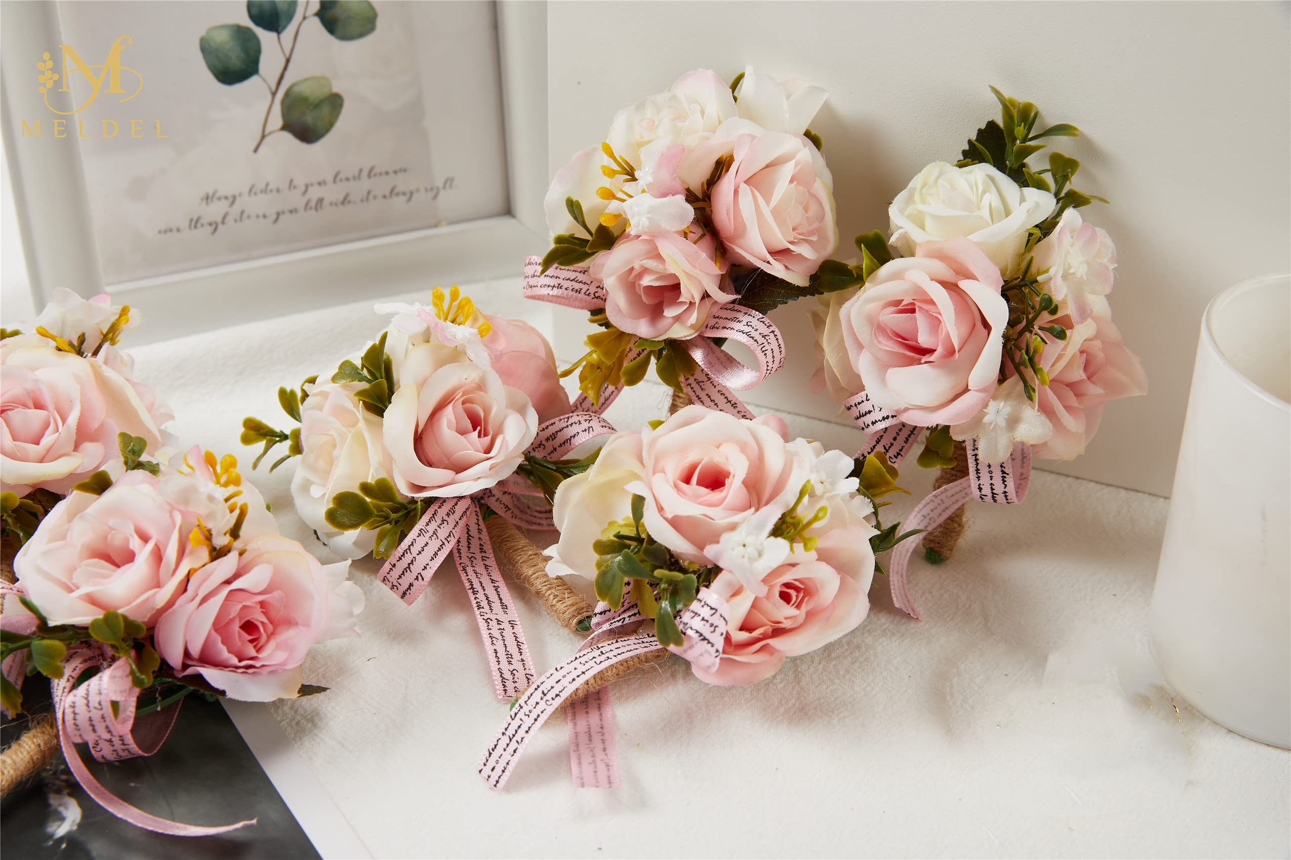 6pcs Purple Wedding Rose Boutonniere For Men - Groom & Best Man Corsage With Pins For Ceremony, Prom, Party