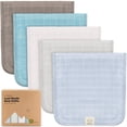 thumbnail image 1 of Paños para eructar KeaBabies Lumi Muslin, paquete de 5 unidades para bebés, niñas y niños, 1 of 9