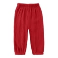 thumbnail image 4 of Cethrio Boys Cotton Sweatpants, Elastic Bottom Casual Relaxed Fit Spring Summer Boys Joggers Red Size 8, 4 of 5