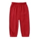 thumbnail image 4 of Niños pantalones niñas Color sólido suelto de ajuste casual deportivo cónico con bolsillos laterales cintura Niños niñas vestido pantalones, 4 of 8