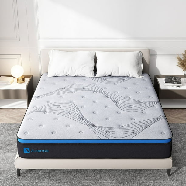 Twin Size Mattress, Avenco Twin Mattress Firm, 10 inch Hybrid Twin Mattress in a Box