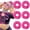 Hot Pink, variant on 2026 New Black Glitter Rhinestone Scrunchies, Sparkly Cheerleading Hair Bands, Elastic Ponytail Holders for Cheer Competition Girls