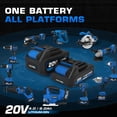 thumbnail image 7 of Brushless Jig Saw with 4.0Ah Battery Compatible with , Electric Jigsaw, 3200 SPM Variable Speed for Cutting Wood, Metal, PVC, 25mm Stroke, 0 ° -45 ° Bevel Cuts, 4 Orbital Settings, LED, 7 of 7