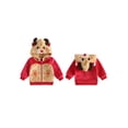 thumbnail image 2 of RUINIXCW Toddler Baby Girl Boy Christmas Reindeer Jacket Outfit Infant Fall Winter Xmas Clothes Plush Long Sleeve Zip Embroidery Hoodie Coat Outwear, 2 of 10