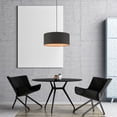thumbnail image 6 of Livex Lighting Sentosa 18" 3-Light Modern Metal & Fabric Pendant in Black, 6 of 13