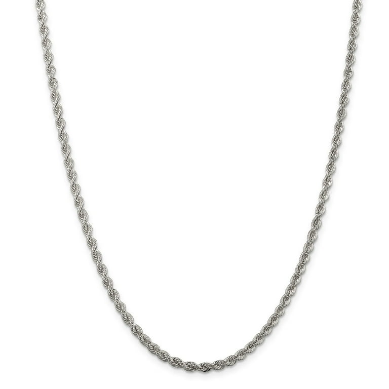 28 inch sterling silver clearance rope chain