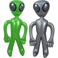 thumbnail image 1 of 2 globos alienígenas verdes inflables extraterrestres Jumbo Alien inflan juguete para decoraciones de fiesta, cumpleaños, Halloween, fiesta temática extraterrestre brillar Electrónica, 1 of 5