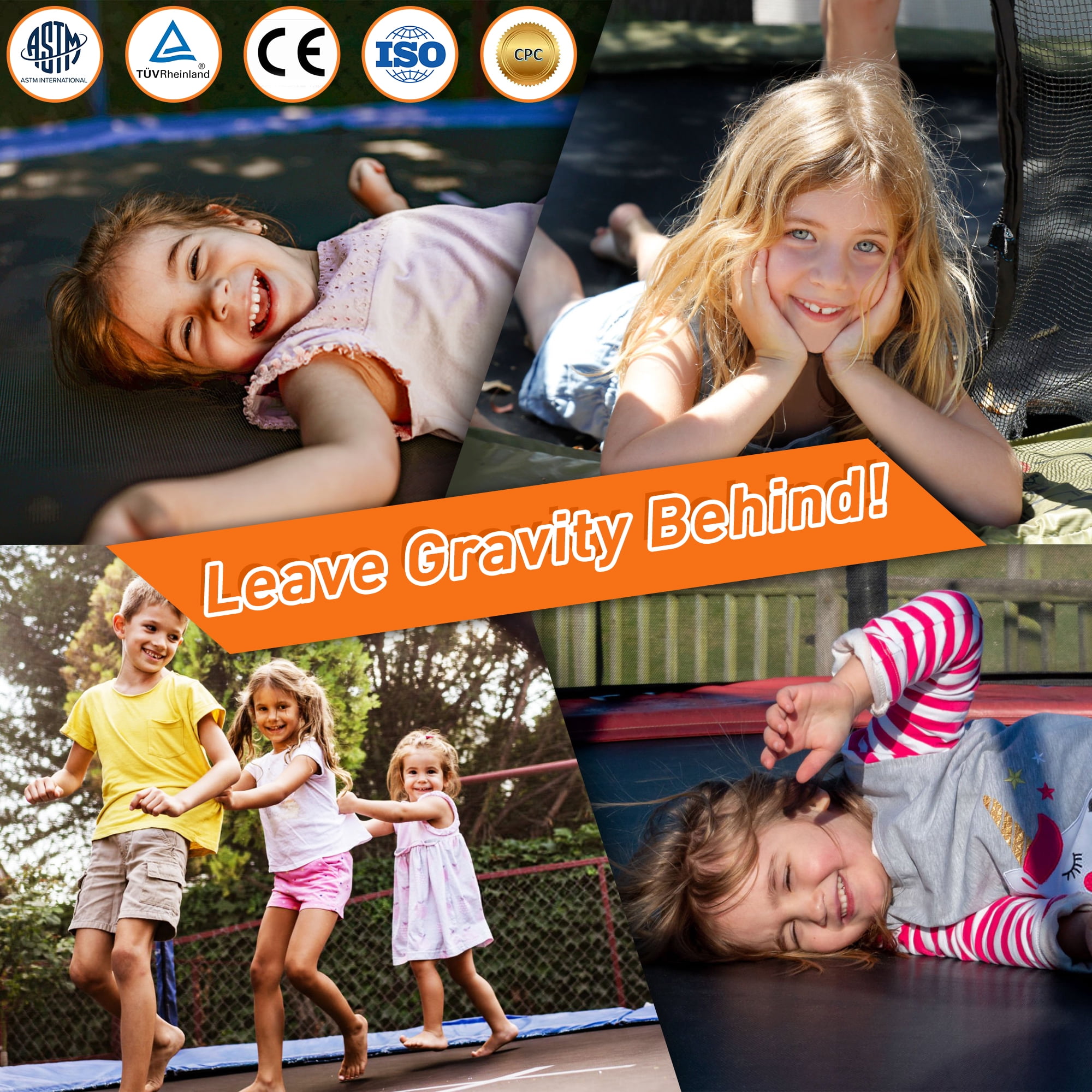 CITYLE Trampoline 10FT for Kids and Adults 1000LBS Weight Capacity, Heavy Duty Outdoor Trampolines with Basketball Hoop and Enclosure Net for Backyard, Birthday Gift