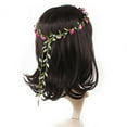 thumbnail image 5 of Boho Style Girl Flower Bride Wedding Forehead Hair Wreath Head Band Garland-Pink, 5 of 7