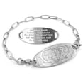 thumbnail image 1 of MedicEngraved Stainless Steel Custom Medical Alert Bracelet - 4mm Paperclip Link, 1 of 8