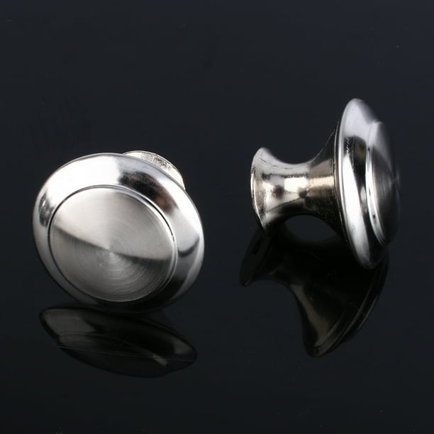 Mgaxyff 10pcs Round Stainless Steel Knobs Drawer Handles