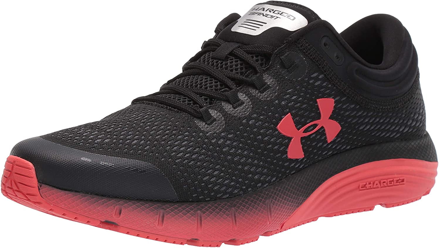 under armour red and black running shoes