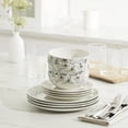 thumbnail image 6 of Oneida Botanica 12-Piece Green Dishwasher Safe Porcelain Dinnerware Set with Dinner Plates, Accent Plates and All-Purpose Bowls (Service for 4), 6 of 8