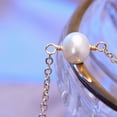 thumbnail image 7 of Aobei Pearl Single Cultured Pearl Choker 18K Gold Plated Chain White Bead Necklace Layering Minimalist Jewelry for Women 15’’, 7 of 7