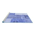 thumbnail image 2 of Ahgly Company Machine Washable Indoor Rectangle Patchwork Blue Transitional Area Rugs, 2' x 5', 2 of 4
