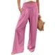 thumbnail image 4 of Pantalones Sonducket Mujer verano primavera Casual pierna ancha estirable Rosa XXL, 4 of 6