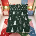 thumbnail image 5 of Manfei Christmas Winter Holiday Bed Sheets,Farmhouse Santa Claus Full Size Sheets,4-Piece,1 Flat Sheet,1 Fitted Sheet and 2 Pillowcases, 5 of 6