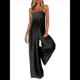thumbnail image 1 of de Verano para Mujer, de una Pieza, con Tirantes Finos y Pierna , con Bolsillos Gris Oscuro L, 1 of 8