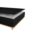 thumbnail image 3 of Zipper Fitted Sheet, (Full Size 54x75) 6 Inch Deep Pocket, 100% Egyptian Cotton, 800 TC, Stripe Black., 3 of 7