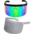 thumbnail image 1 of Futuristic Oversize Shield Visor Sunglasses Flat Top Mirrored Mono Lens 172mm, 1 of 42