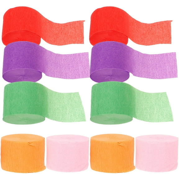 WHAMVOX 10 Rolls of Crepe Paper Streamers Party Decorative Streamers Paper Birthday Party Decoration